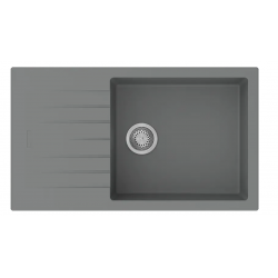Кухонная гранитная мойка Classic 86x50 XL Grey Metallic Fabiano